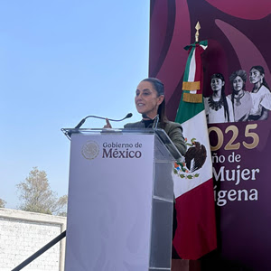 La Presidenta de México, Claudia Sheinbaum, durante la presentación del Centro Público de Formación en Inteligencia Artificial en México